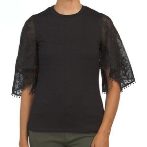 NEW with Tags,  Gorgeous!  Elie Tahari black ‘Ida top” size Medium